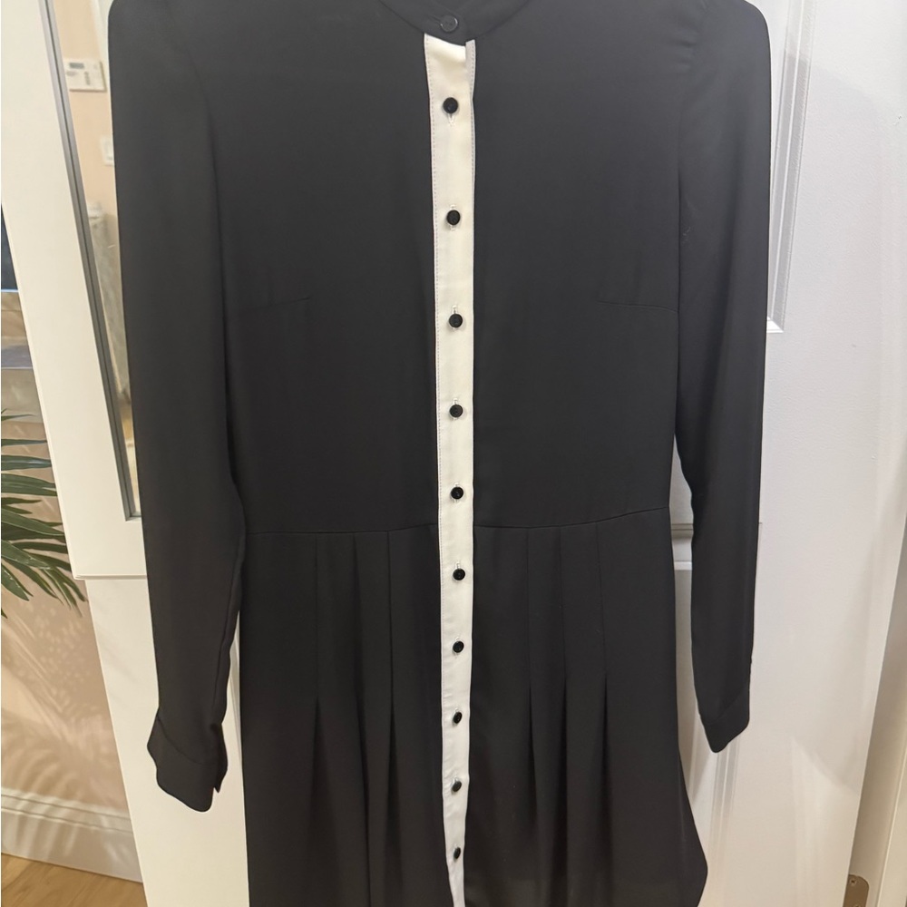 The Kooples Black and White Button-Down Dress Size 0